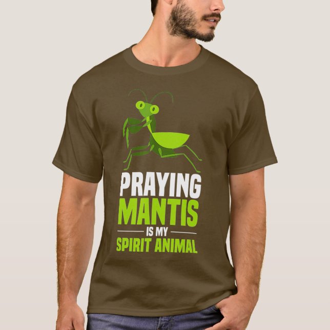 Camiseta Orando a Mantis Shirt mi Espíritu Animal Insectos (Anverso)