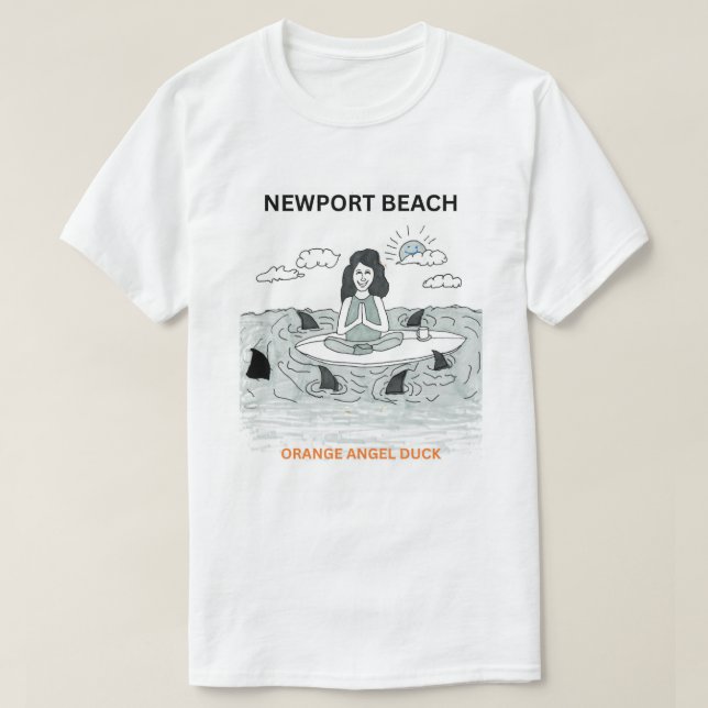 CAMISETA ORANGE ANGEL DUCK NEWPORT BEACH CHAPTER T-SHIRT (Diseño del anverso)