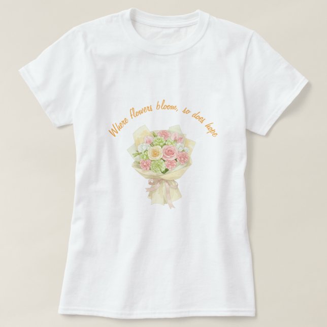 Camiseta orange bouquet Bridal Shower (Diseño del anverso)