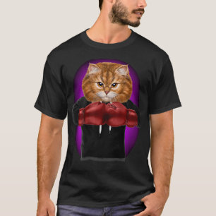 Camiseta Orange Cat as Boing Champion in Boer Gloves 
