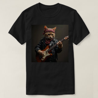 Camiseta Orange Cat Guitar Player