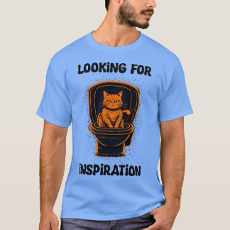 Camiseta Orange cat looking for inspiration