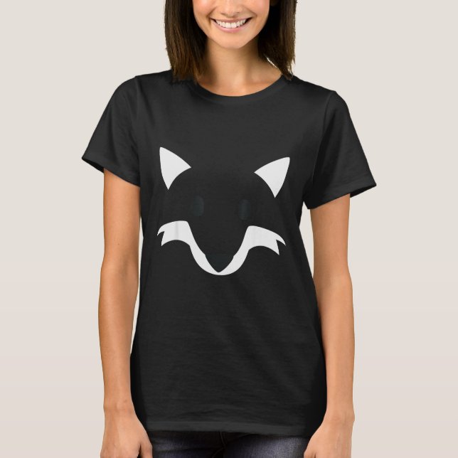 Camiseta Orange Fox Face Halloween Apparel Matching Group F (Anverso)