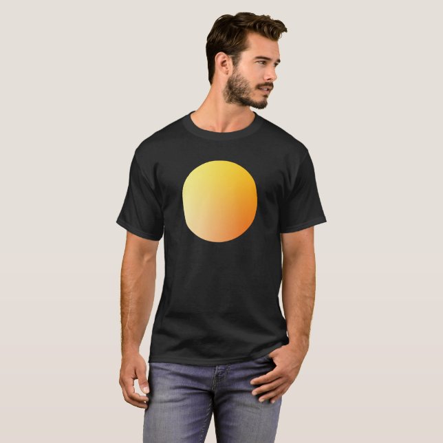 Camiseta Orange Gradient Circle Vignette Abstract Design (Anverso completo)