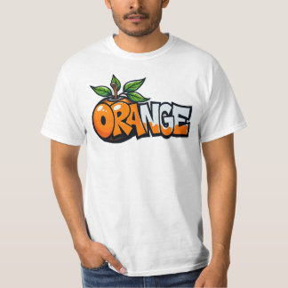 Camiseta orange, graffiti, fruit, street art, urban
