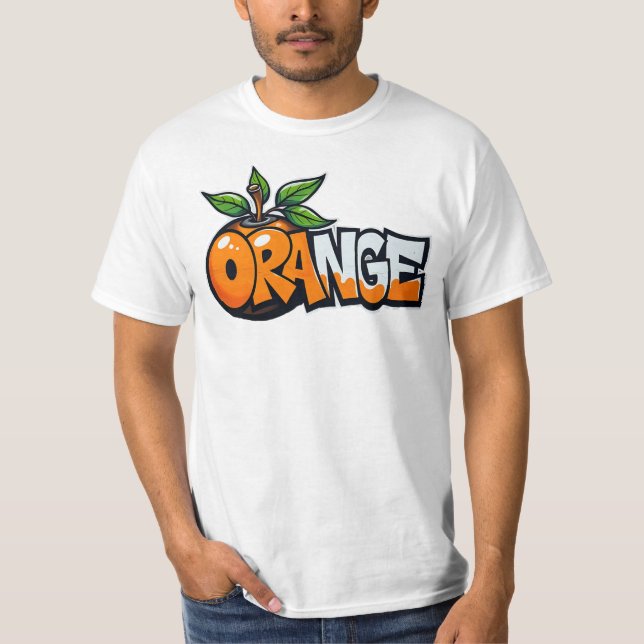 Camiseta orange, graffiti, fruit, street art, urban (Anverso)