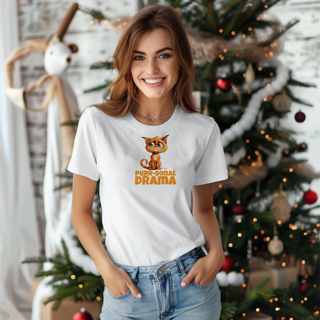 Camiseta Orange  ironic Cat Lovers Christmas wishes T-Shirt (Subido por el creador)