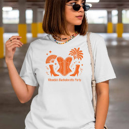 Camiseta Orange Las Vegas Showgirl Bridesmaid Bach Party