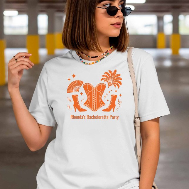 Camiseta Orange Las Vegas Showgirl Bridesmaid Bach Party (Subido por el creador)