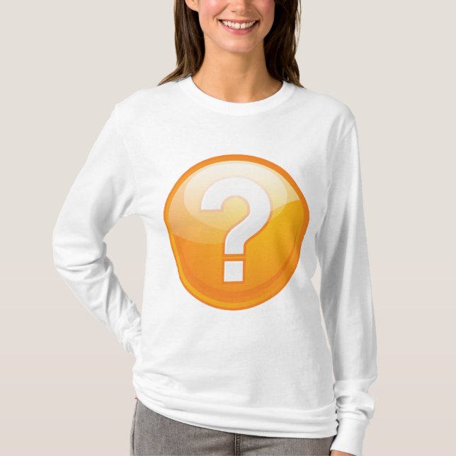 Camiseta Orange Question Mark Bold Modern Symbol (Anverso)