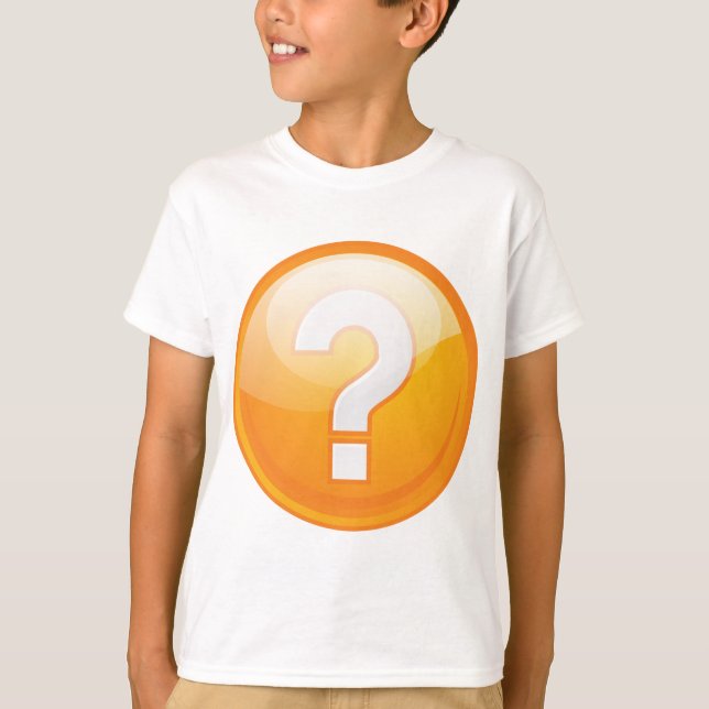 Camiseta Orange Question Mark Bold Modern Symbol (Anverso)