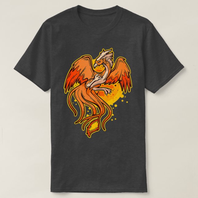 Camiseta Orange Sun Fire Phoeni Spiritual Totem Aesthetic G (Diseño del anverso)