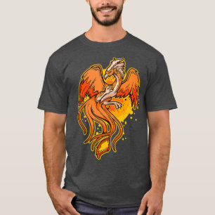 Camiseta Orange Sun Fire Phoeni Spiritual Totem Aesthetic G