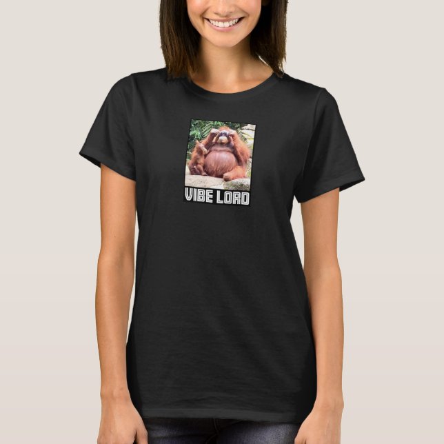 Camiseta Orangutan con lentes de sol Vibe Meme (Anverso)