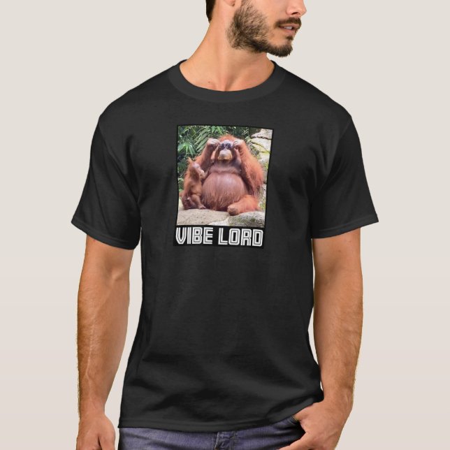 Camiseta Orangutan con lentes de sol Vibe Meme (Anverso)