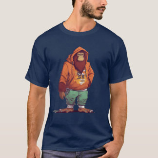 Camiseta Orangután de arte callejero rap urbano mono callej