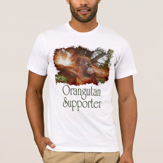 Camiseta Orangután en la selva de Borneo Sunlight Wildlife  (Anverso)