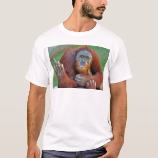 Camiseta Orangután que mueve de un tirón el pájaro