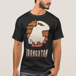 Camiseta Orangutan Vintage Retro Classic Animal Sunset