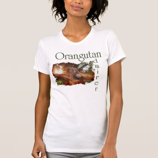 Camiseta Orangutan y Borneo Jungle Tee partidario de la vid (Anverso)