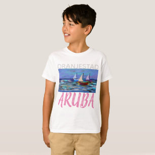 Camiseta Oranjestad Aruba, veleros #2, botes de niño