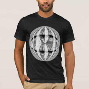 Camiseta orb cromada de ropa americana redonda