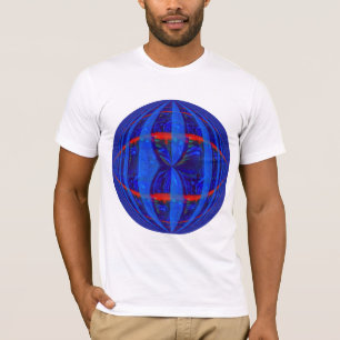 Camiseta Orb Dark Blue Round blanca