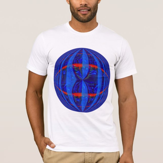 Camiseta Orb Dark Blue Round blanca (Anverso)
