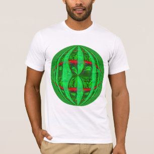 Camiseta Orb Green Round blanca
