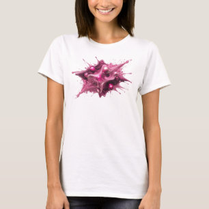 Camiseta Orbes abstractos rosados de arte de moda creativa
