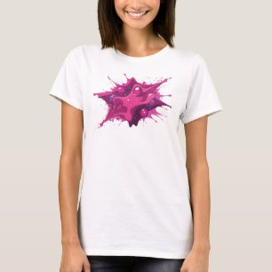 Camiseta Orbes abstractos rosados elegantes y con estilo