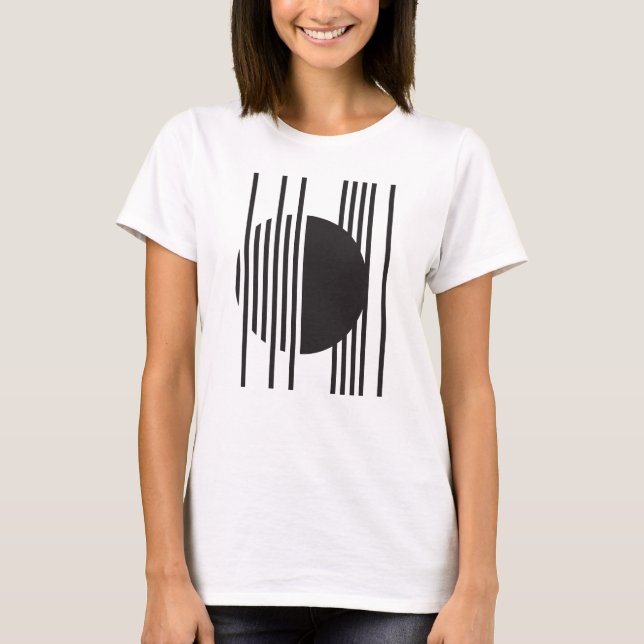Camiseta Órbita Geométrica Rayada (Anverso)