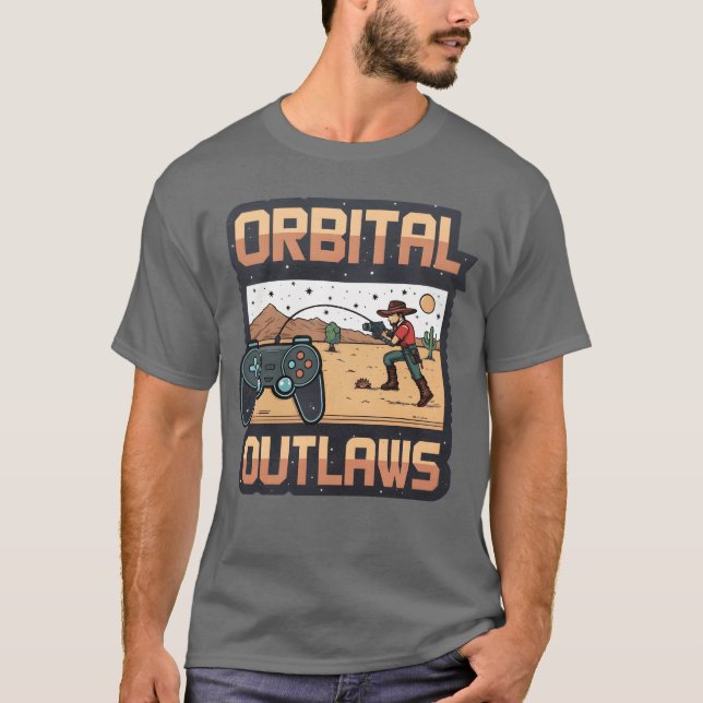 Camiseta Orbital Outlaws Retro Video Game friends (Anverso)