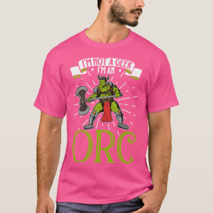 Camiseta Orc sin carácter geek D20 Roleplay
