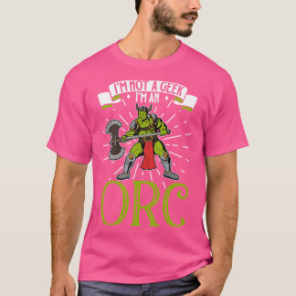 Camiseta Orc sin carácter geek D20 Roleplay