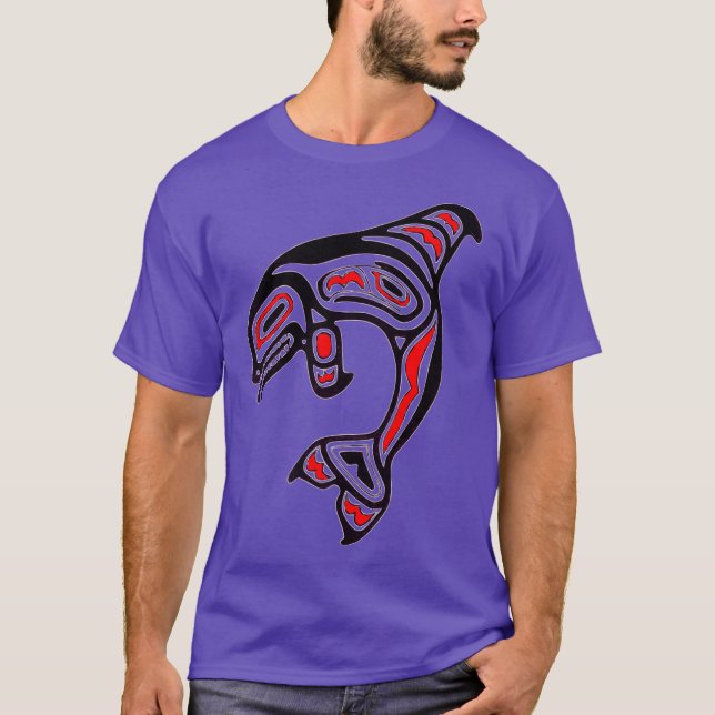 Camiseta Orca Asesina Ballena Pacífico Noroeste Nativo (Anverso)