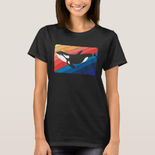 Camiseta Orca Asesina Whale Estilo Retro Hombres Mujeres Ma