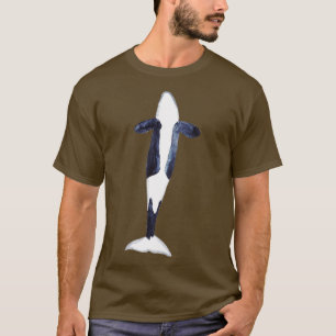 Camiseta Orca ballena acuarela pintura impresa arte 1