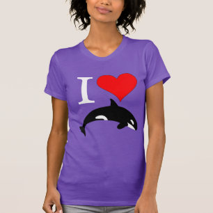 Camiseta Orca Ballena Asesina Corazón de Amor