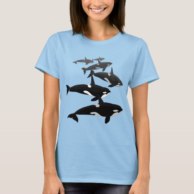 Camiseta Orca Ballena Orca Plus tamaño Orca (Anverso)