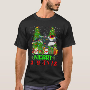 Camiseta Orca Christmas Tree Lughts Mating Family Santa O