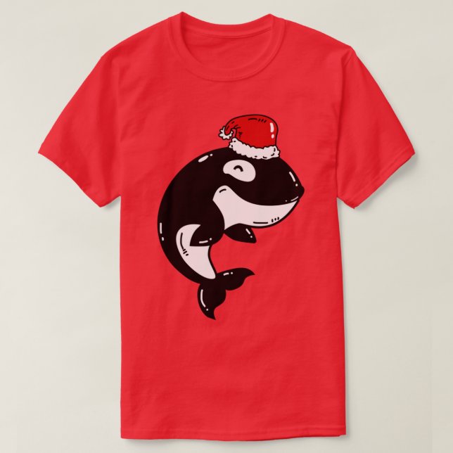 Camiseta Orca con regalo de Navidades divertidos de Santa H (Diseño del anverso)