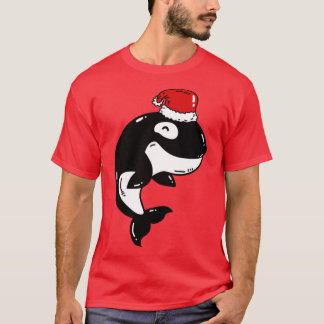 Camiseta Orca con regalo de Navidades divertidos de Santa H