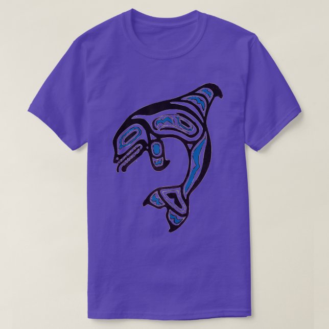 Camiseta Orca de ballena asesina Pacífico NW India nativa e (Diseño del anverso)
