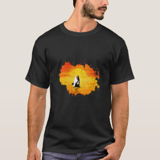 Camiseta Orca de mujeres Animal marino Ballena Atardecer B