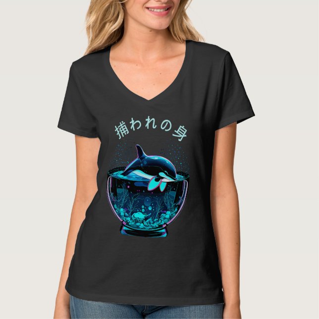 Camiseta Orca End Captivity Free The Orcas Marine Protectio (Anverso)
