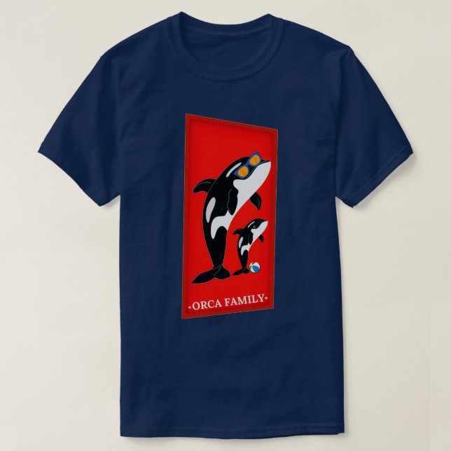 Camiseta Orca Family Beach Sea Art Killer Whale Family Cute (Diseño del anverso)