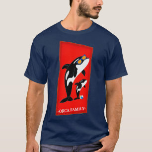 Camiseta Orca Family Beach Sea Art Killer Whale Family Cute