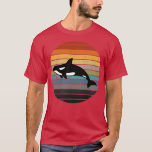 Camiseta Orca Family Vintage Retro Art Killer Whale Family 