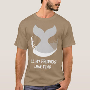 Camiseta Orca Fish Whale Dolphin Shark Mermaid My Friends H